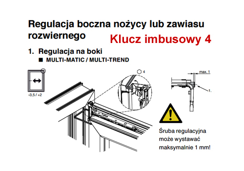 1 REGULACJA BOCZNA NOŻYCY